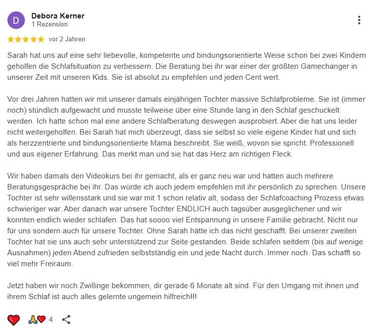 Google-Rezension 1 von 9 für Babyschlummerland