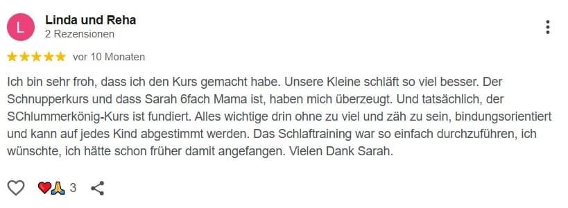 Google-Rezension 15 von 36 für Babyschlummerland